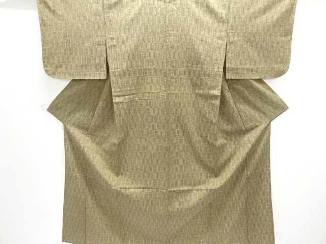 JAPANESE KIMONO / ANTIQUE HITOE KIMONO / SILK / HAND WOVEN TSUMUGI / TATEWAKU